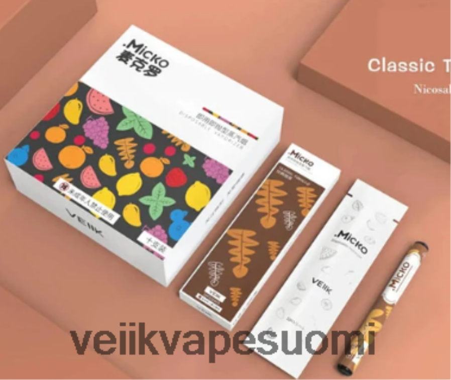 VEIIK Micko kertakäyttöinen vape 400 puffaa 310mah 10kpl useita makuja Z44R4856 | VEIIK Pod